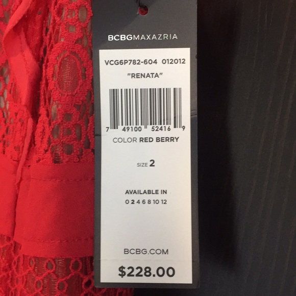 BCBG red cocktail dress - Picture 2 of 3